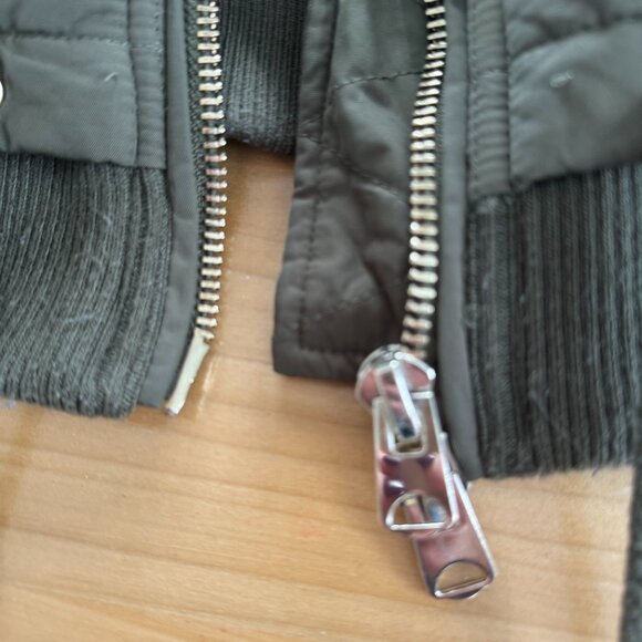Green topshop puffer / bomber winter jacket - size small - Picture 3 of 5